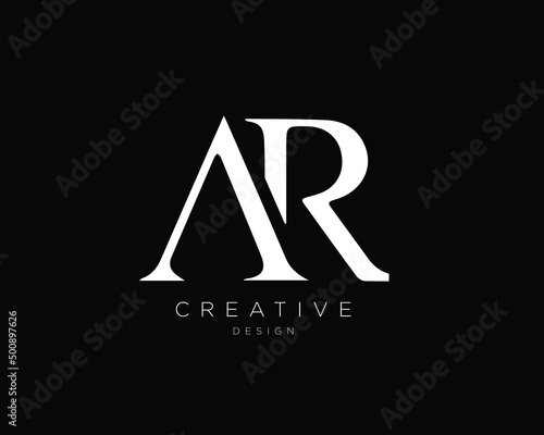 AR Logo Design , Initial Based AR Monogram 