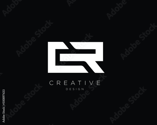 CR ER Logo Design , Initial Based ER CR Monogram 