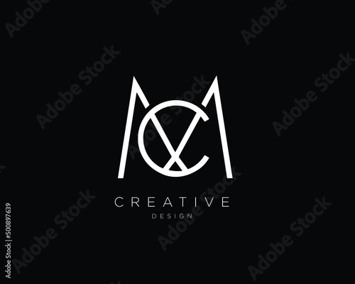 MC CM Logo Design , Initial Based CM MC Monogram 