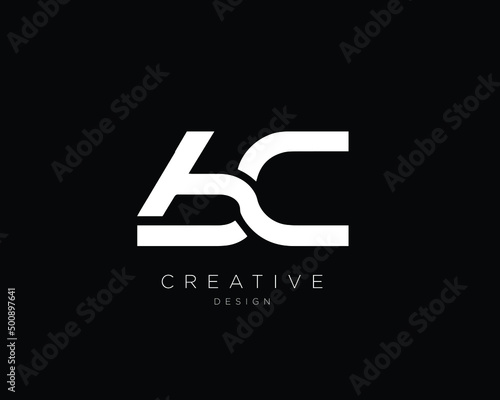 BC Logo Design , Initial Based BC Monogram 