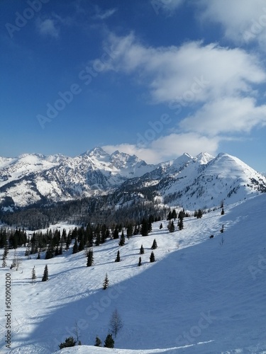 Skiing in the snowy slopes of Schladming in the Austrian Alps © ChrisOvergaard