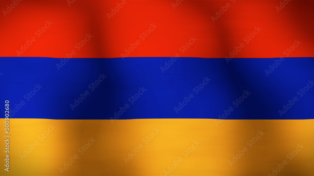Fototapeta premium Flag of Armenia Close Up