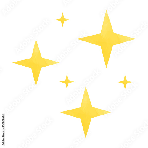 stars on white background   weather icons set   gold star   watercolor icons   stars   yellow   kids illustration