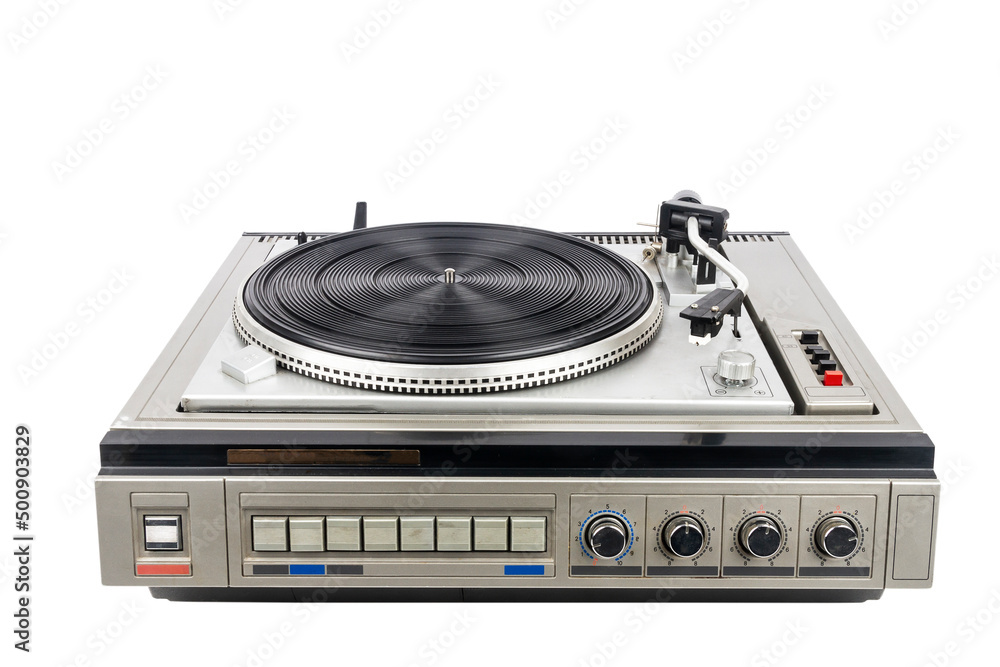 Obraz premium Vintage turntable record player
