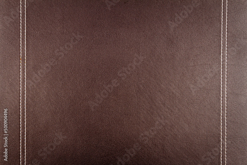 Close up of brown table mat made from leather