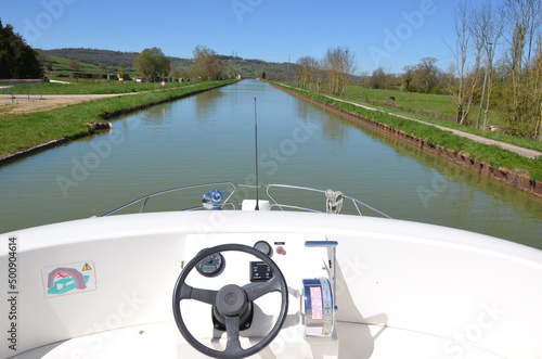 Canal de bourgogne passage d'écluse