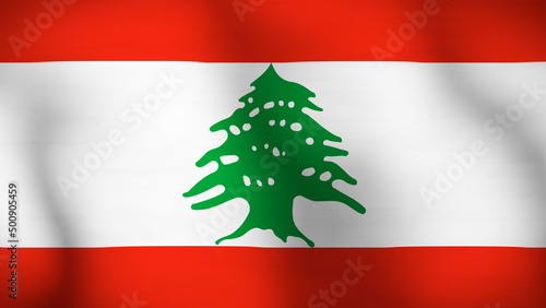 Flag of Lebanon Close Up