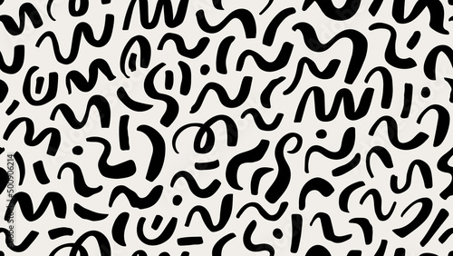 Abstract seamless hand drawn pattern. Modern art textile print  vector illustration.