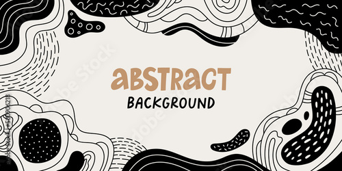 Abstract african doodle background. Modern vector illustration