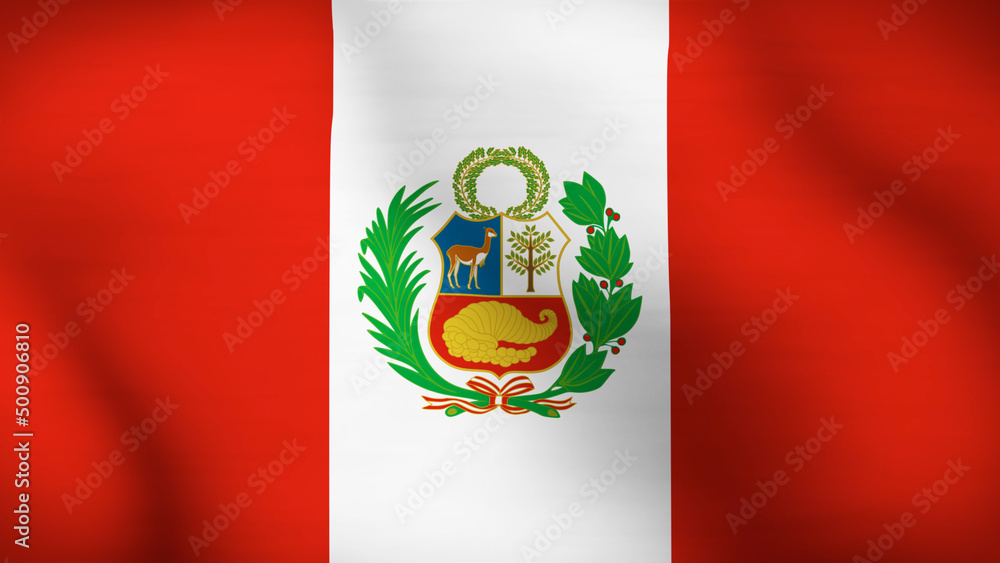 Obraz premium Flag of Peru Close Up