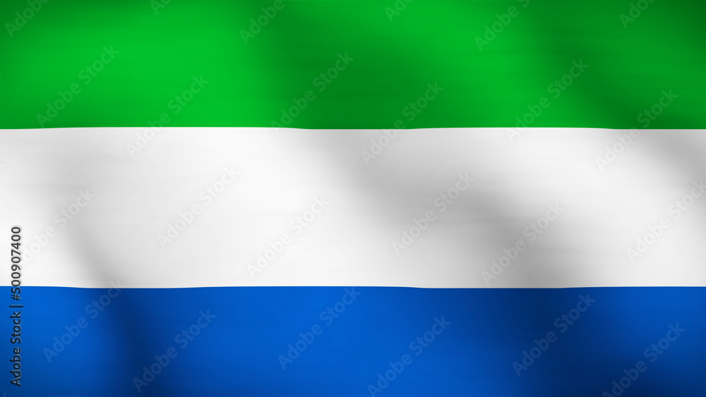 Flag of Sierra Leone Close Up