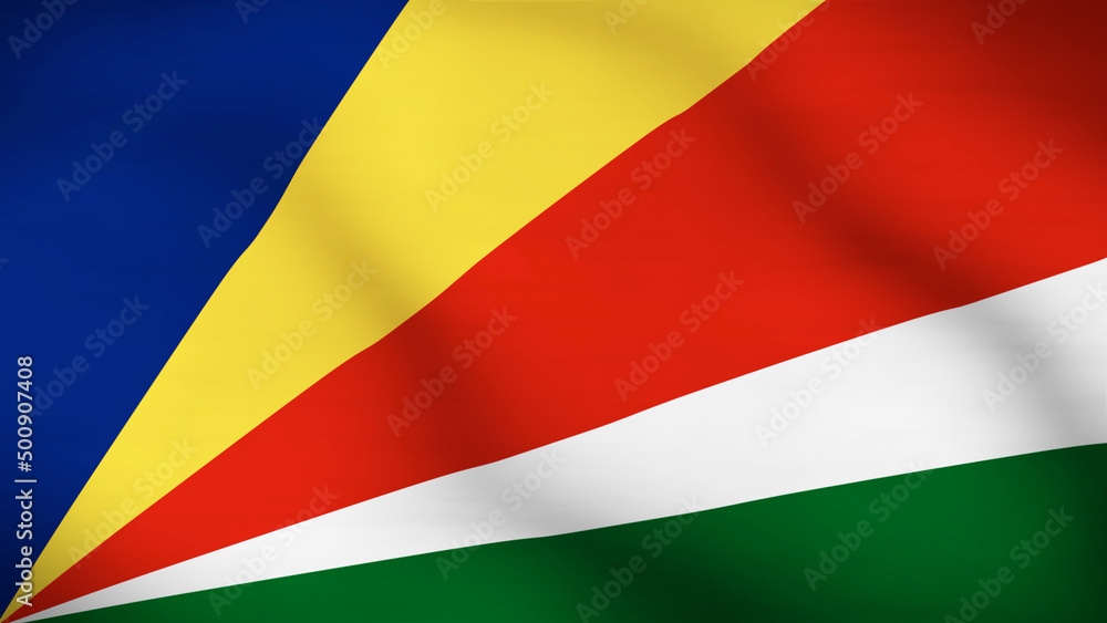 Flag of Seychelles Close Up Flag of Seychelles Close Up