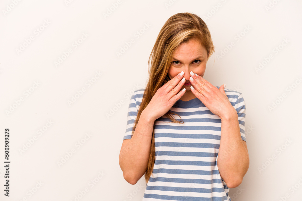 Young caucasian woman isolated on white background making up plan in mind, setting up an idea. Young caucasian woman isolated on white background making up plan in mind, setting up an idea.