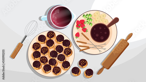 table with sweet snacks