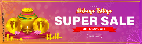 vector illustration for Akshaya Tritiya sale banner
