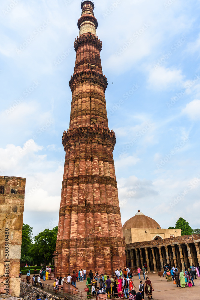 Qutub (Qutb) Minar, the tallest freestanding stone tower in the world