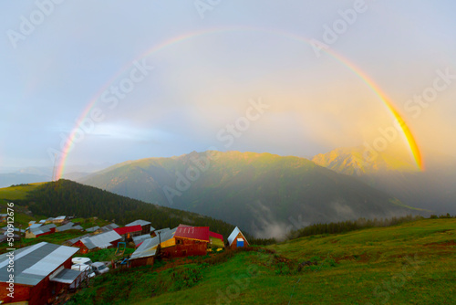 Kaçkar mountains Gito plateau , rainbow view photo