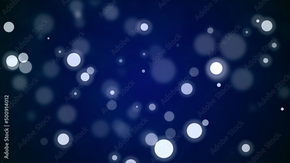 Blue Particles Glittering and Glowing Background