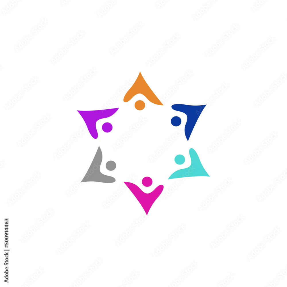 COLORFUL PEOPLE TOGETHER SIGN, SYMBOL, ART, LOGO ISOLATED ON WHITE COLORFUL PEOPLE TOGETHER SIGN, SYMBOL, ART, LOGO ISOLATED ON WHITE
