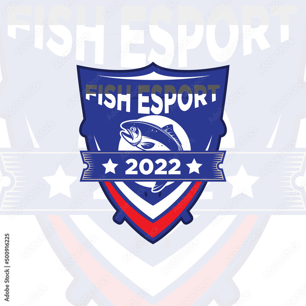 Vector salmon logo and design elements Vector salmon logo and design elements