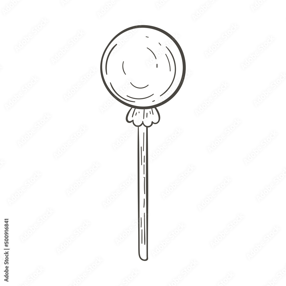 Doodle lollipop vector illustration isolated on white. Doodle lollipop vector illustration isolated on white.