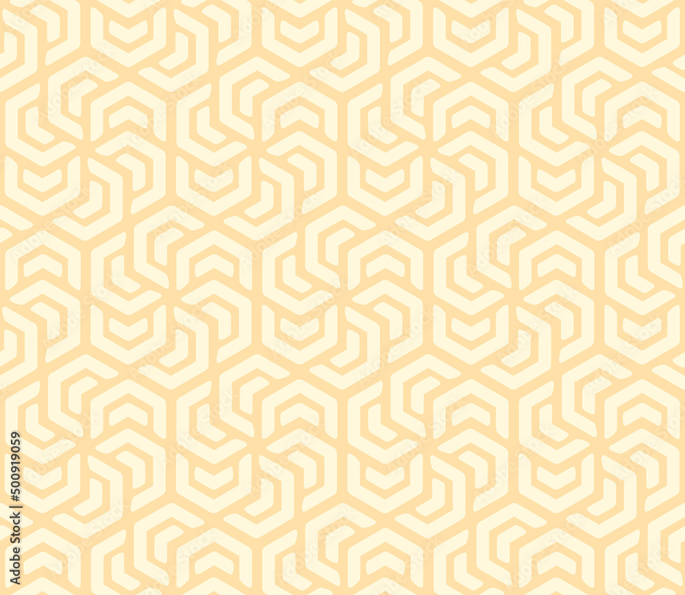 Seamless abstract geometric pattern in light beige color. Vector illustration