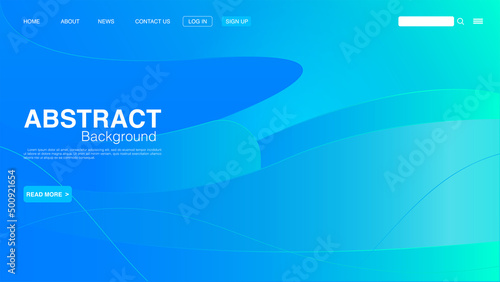 Abstract Blue Curve Background. Landing Page Background. Vector EPS 10
