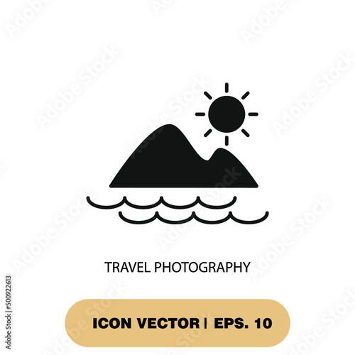 travel photography icons  symbol vector elements for infographic web