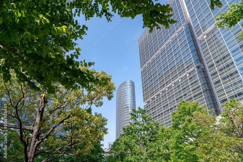 東京都品川区のビジネス街の都市景観