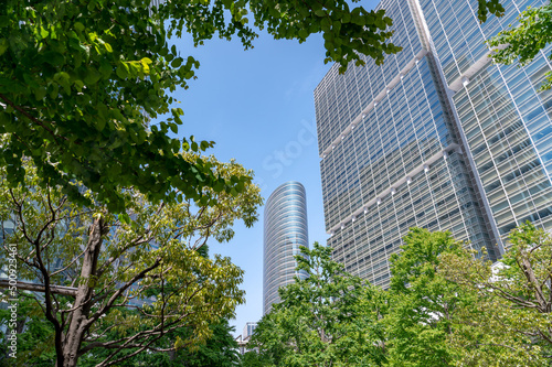 東京都品川区のビジネス街の都市景観