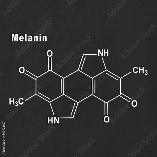 Melanin molecule, Structural chemical formula