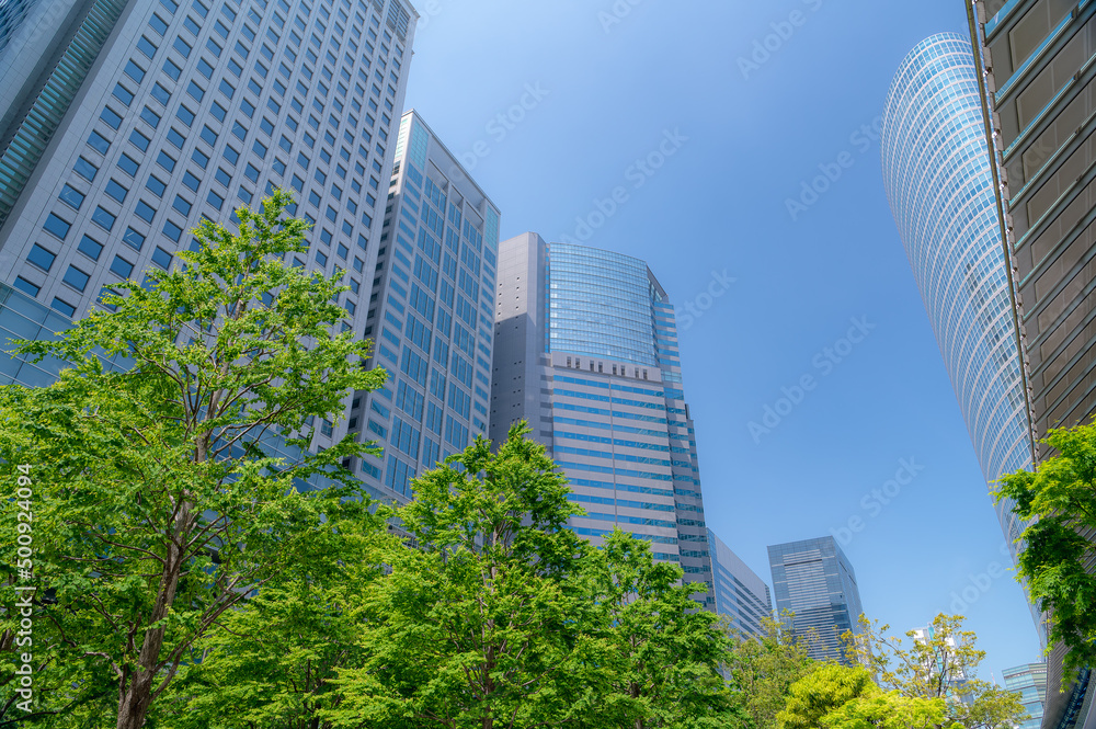 東京都品川区のビジネス街の都市景観