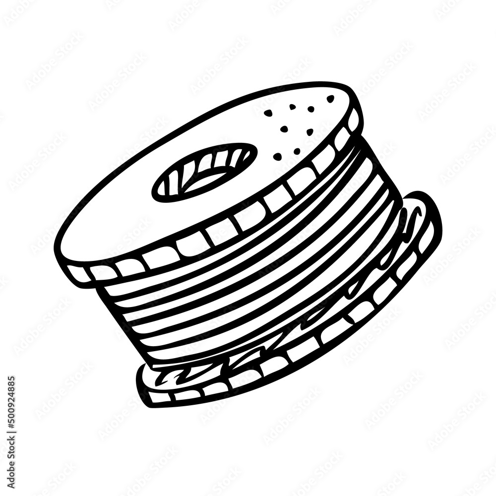 Spool of thread for a sewing machine. Fashion designer tool. Spool of thread for a sewing machine. Fashion designer tool.