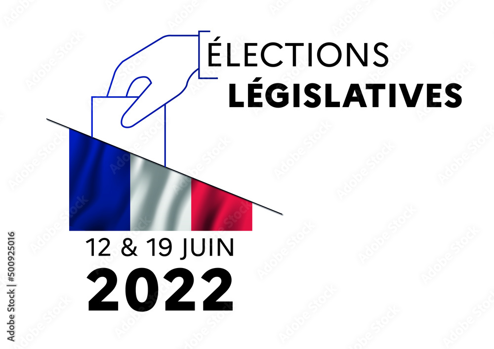 Stockillustratie affiche pour voter pour l'élection législative en 2022