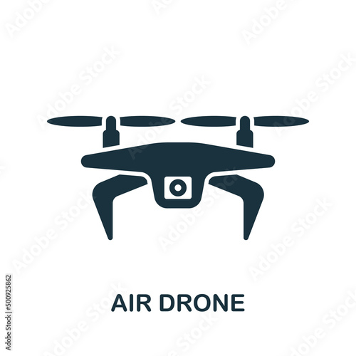 Air Drone icon. Monochrome simple Artificial Intelligence icon for templates, web design and infographics