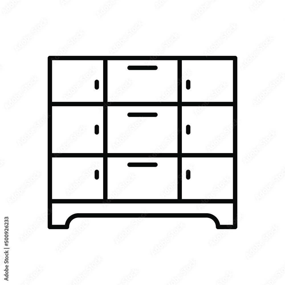 Cabinet isolated icon design template