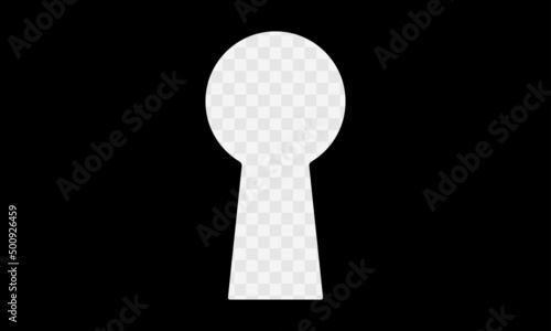 Keyhole icon on transparent background. Keyhole of door. Vector 10 EPS.
