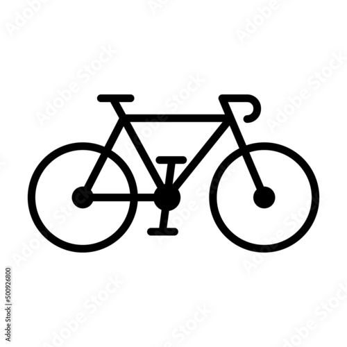Bicycle icon vector. Bike icon on white background. Black bicycle silhouette. Vector 10 EPS.
