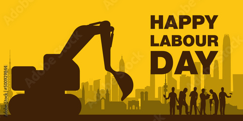 Labour Day concept on isolated background. 1st May celebrate on Labour Day is an annual holiday.
