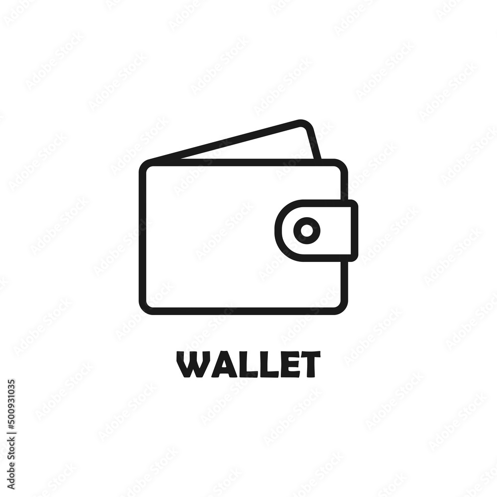 Wallet icon. Simple vector illustration on white background. EPS 10 Wallet icon. Simple vector illustration on white background. EPS 10