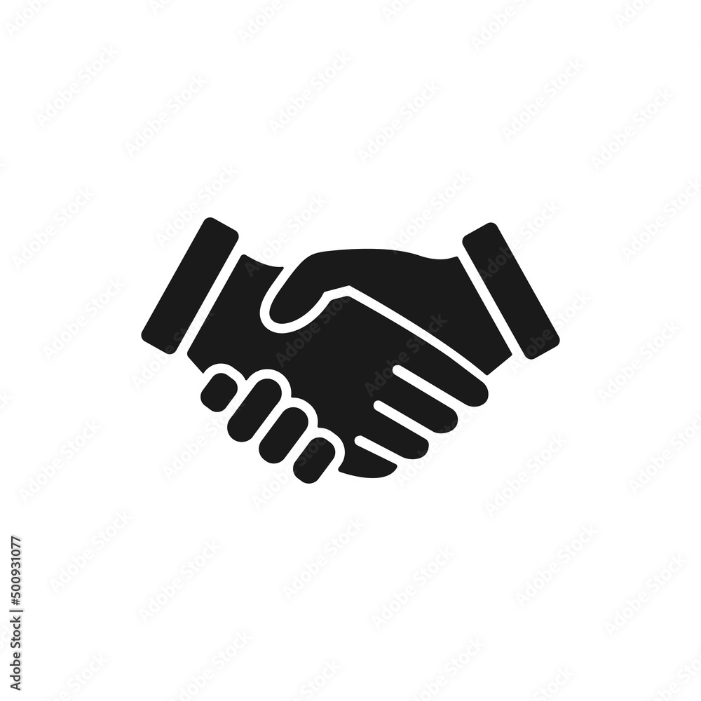 Business handshake. Business relationship. Simple vector illustration on white background. EPS 10 Business handshake. Business relationship. Simple vector illustration on white background. EPS 10
