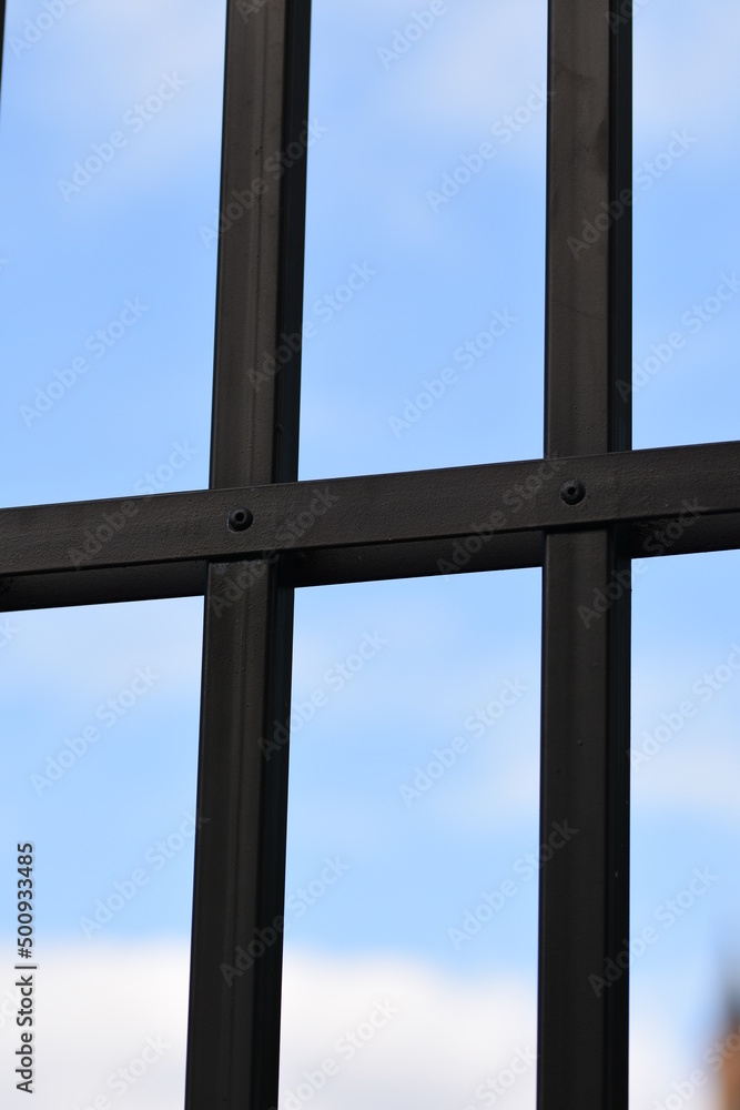 blue sky behind bars , blue sky behind bars ,