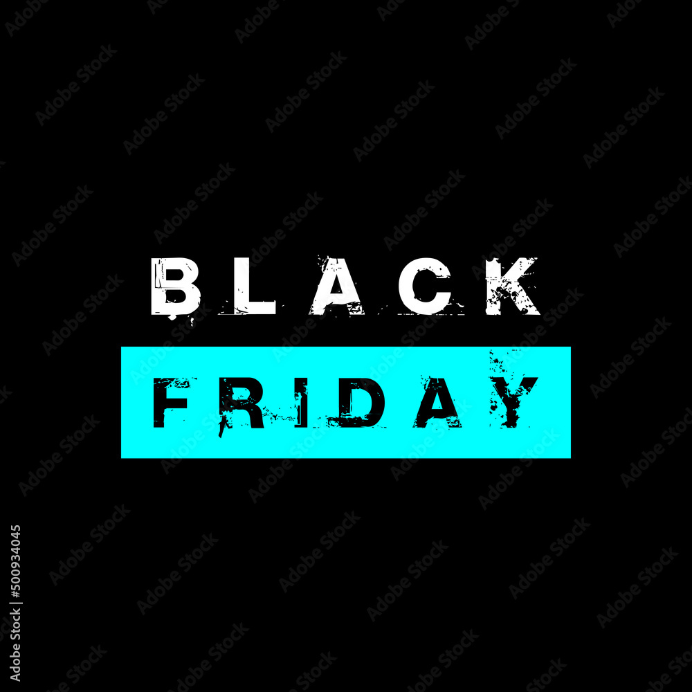 Obraz premium Black friday sale banner. White inscription Black Friday on a black background. Vector illustration EPS 10