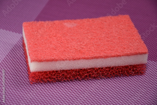 new  red  Kitchen sponge ,