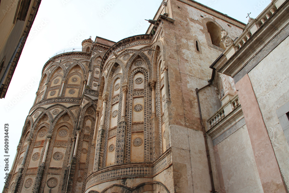 medieval cathedral in monreale in sicily (italy)