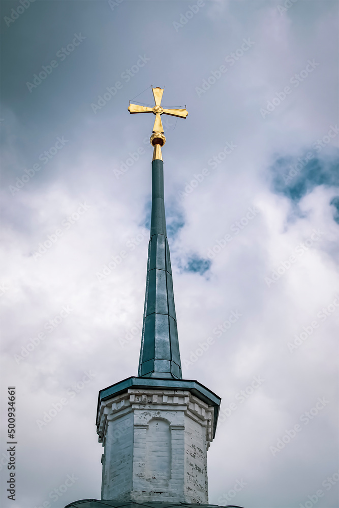 the spire of the Orthodox bell tower