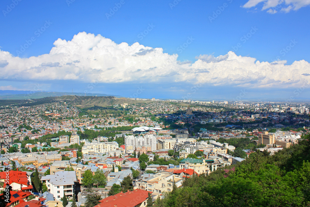 Panorama of Tbilisi in Georgia	
