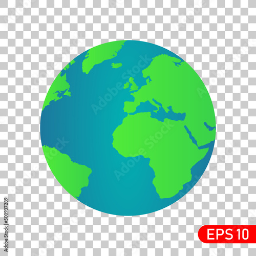 Planet Earth icon. Vector illustration. EPS 10
