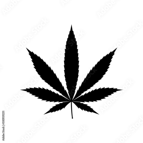 Cannabis icon. Marijuana leaf sign symbol isolated on white background. Legalization of medical marijuana. Vector EPS 10