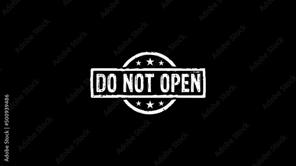 Do not open stamp and hand stamping impact isolated animation. Secret and confidential private important document 3D rendered concept. Alpha matte channel. Do not open stamp and hand stamping impact isolated animation. Secret and confidential private important document 3D rendered concept. Alpha matte channel.